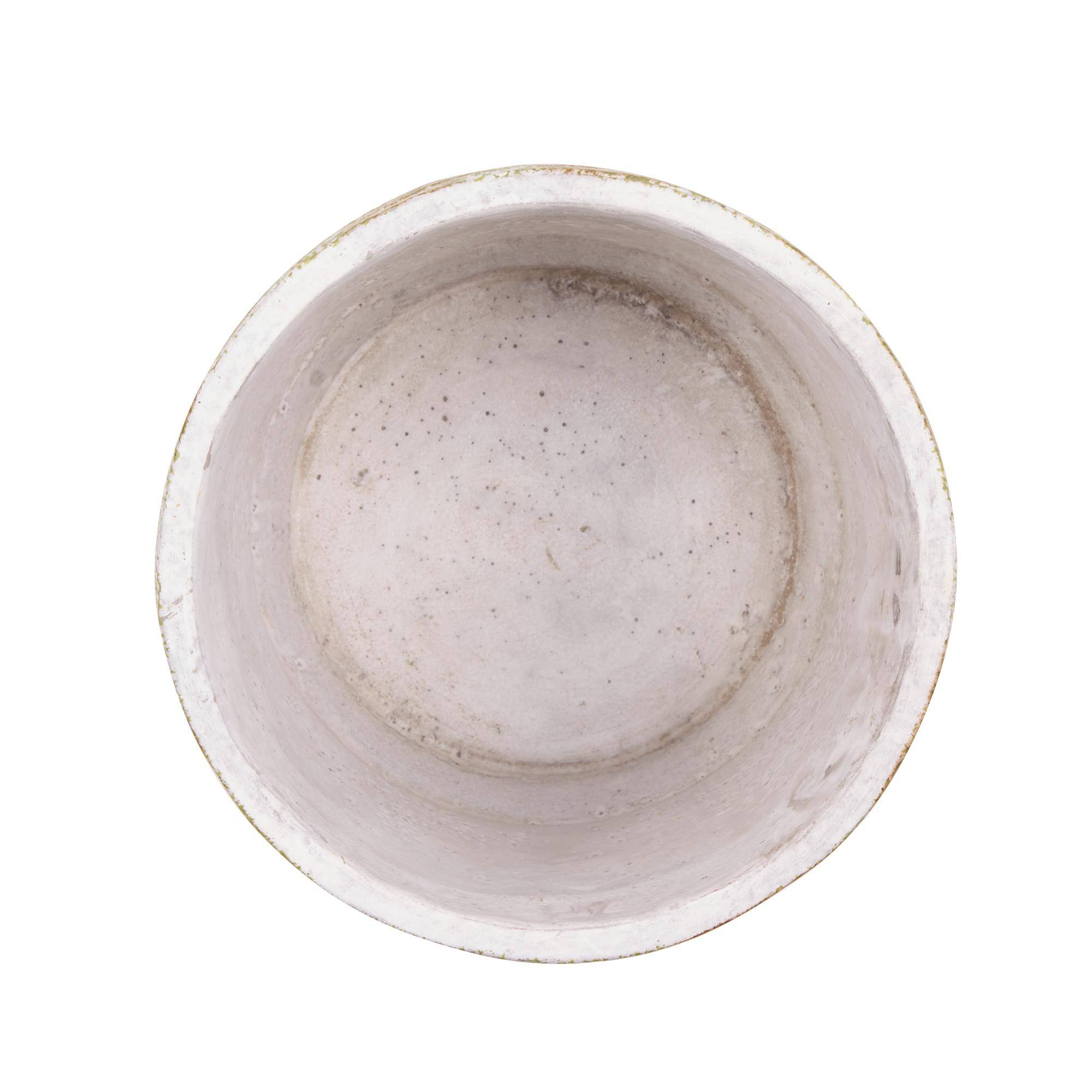 Abstract Gold & White Cement Flower Pot Set